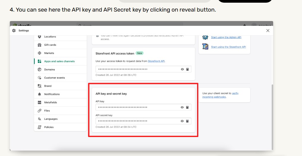 Shopify API Configuration